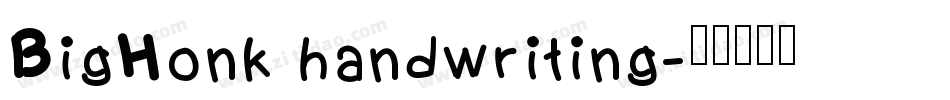 BigHonk handwriting字体转换